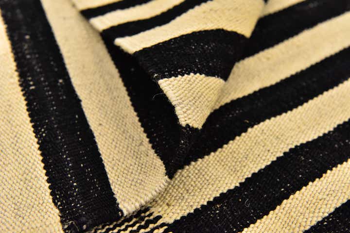 6' x 7' 6 Hand Woven Kilim Modern Wool Square Rug