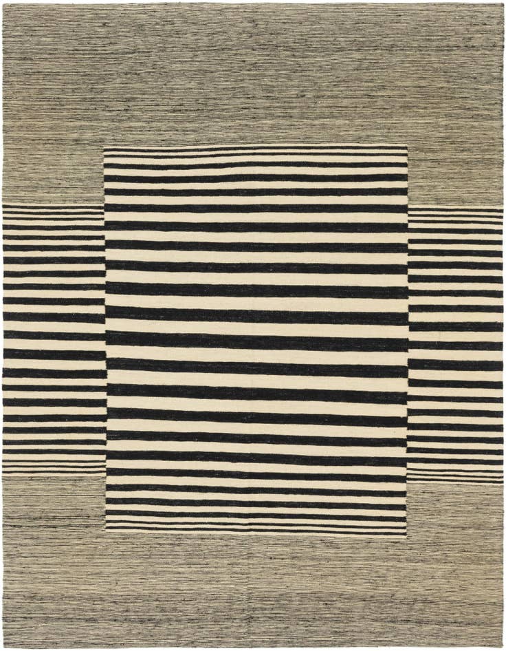 Detail image of 6' x 7' 6 Hand Woven Kilim Modern Wool Square Rug