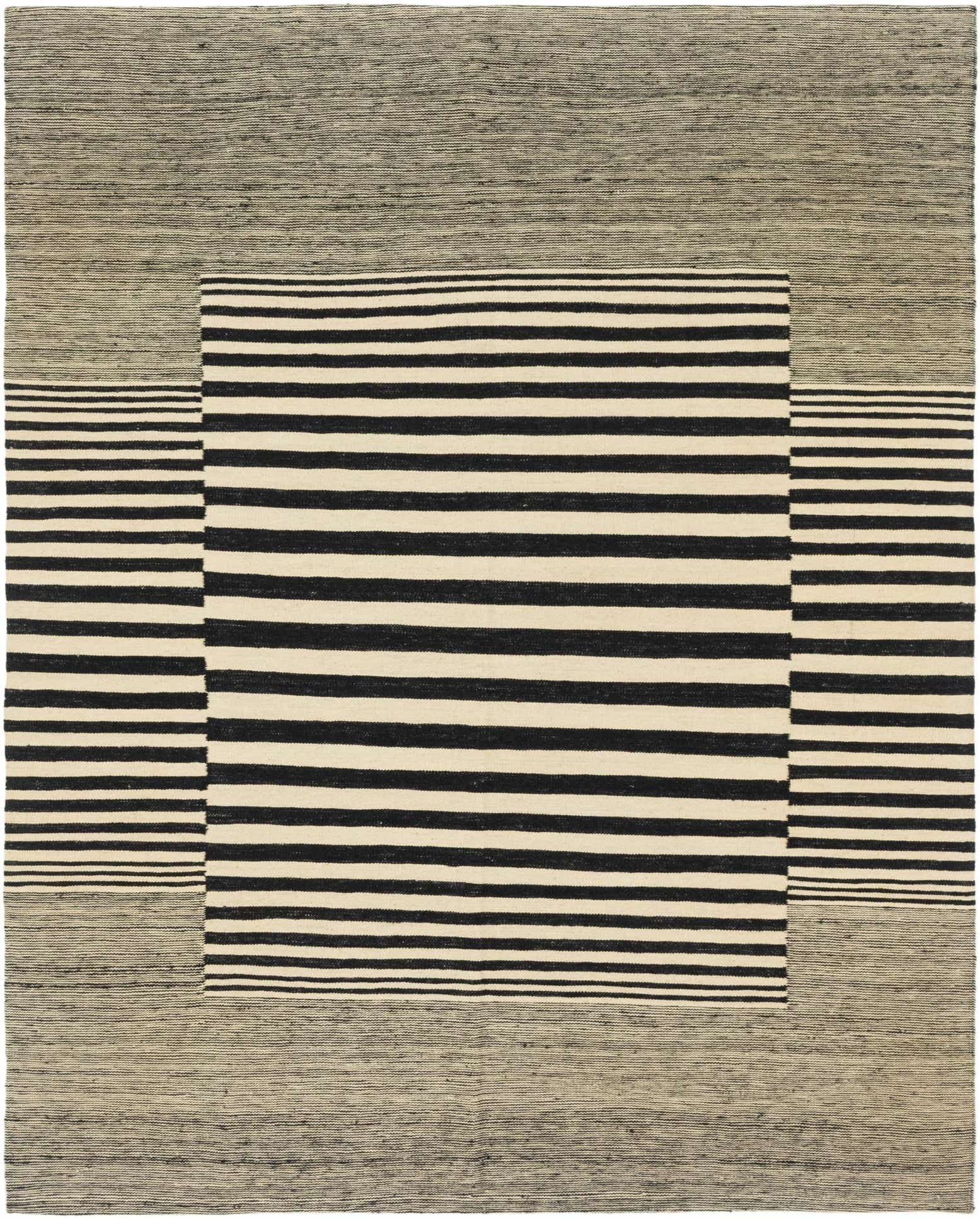 6' x 7' 6 Hand Woven Kilim Modern Wool Square Rug