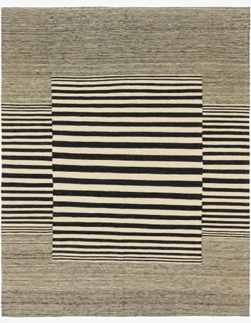 6' x 7' 6 Hand Woven Kilim Modern Wool Square Rug