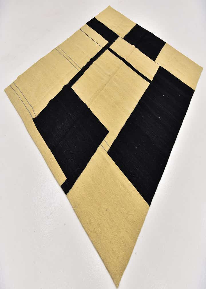 6' x 7' Hand Woven Kilim Modern Wool Square Rug