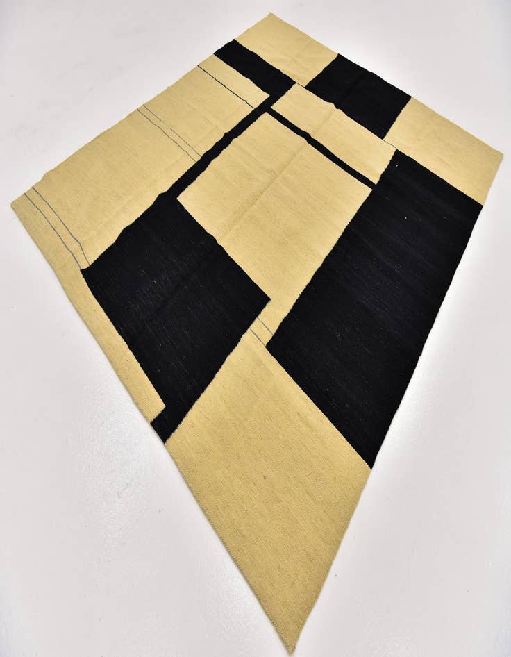 Detail image of 6' x 7' Hand Woven Kilim Modern Wool Square Rug