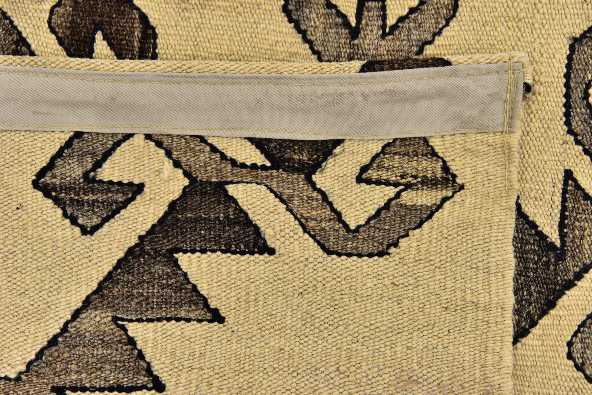 6' 4 x 7' 6 Hand Woven Kilim Modern Wool Square Rug