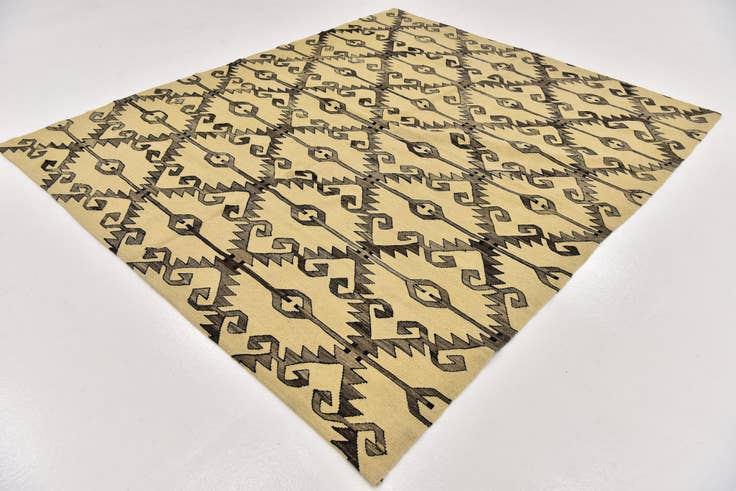 Detail image of 6' 4 x 7' 6 Hand Woven Kilim Modern Wool Square Rug