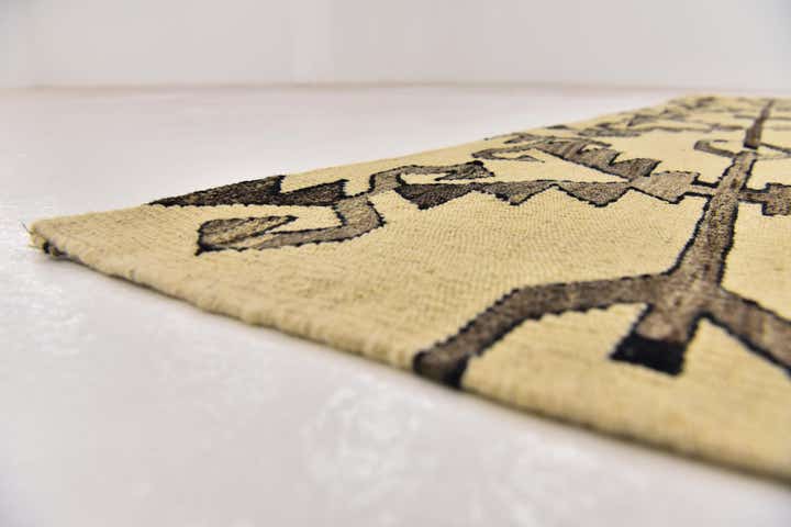 6' 4 x 7' 6 Hand Woven Kilim Modern Wool Square Rug