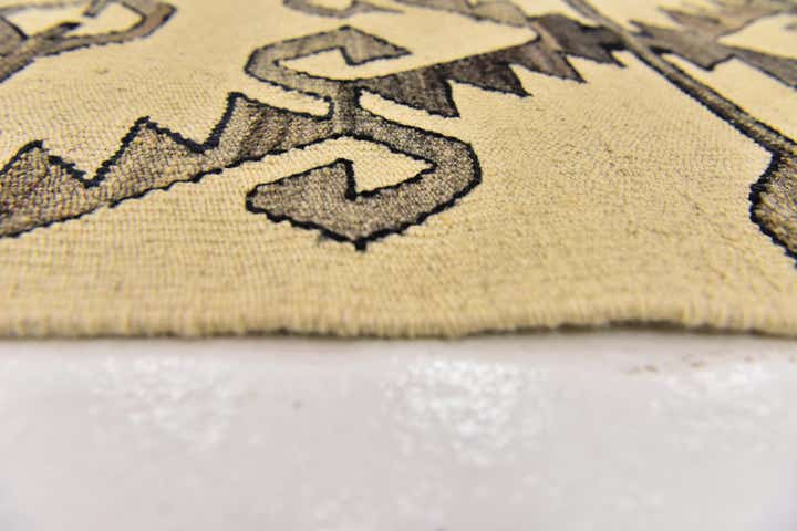 6' 4 x 7' 6 Hand Woven Kilim Modern Wool Square Rug
