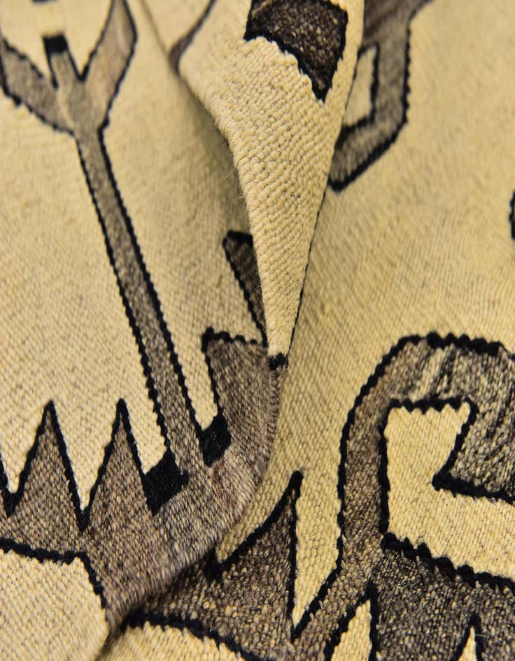 Detail image of 6' 4 x 7' 6  Hand Woven Kilim Modern Wool Square Rug