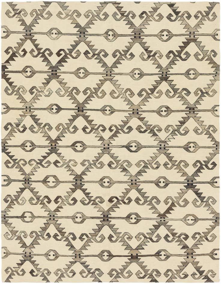 Detail image of 6' 4 x 7' 6 Hand Woven Kilim Modern Wool Square Rug