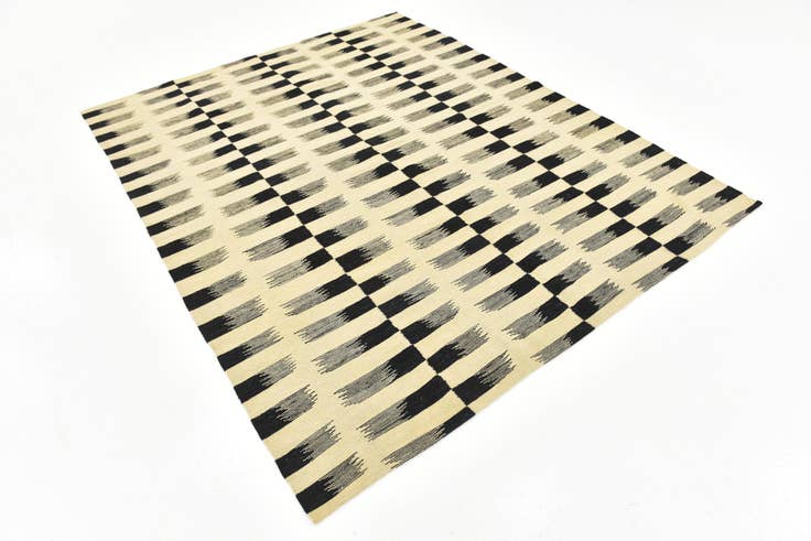 Detail image of 6' 2 x 7' 7 Hand Woven Kilim Modern Wool Square Rug