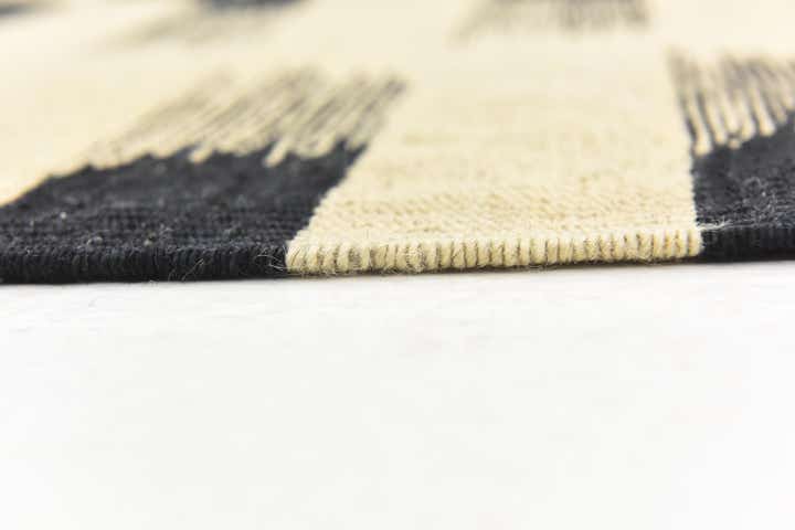 6' 2 x 7' 7 Hand Woven Kilim Modern Wool Square Rug