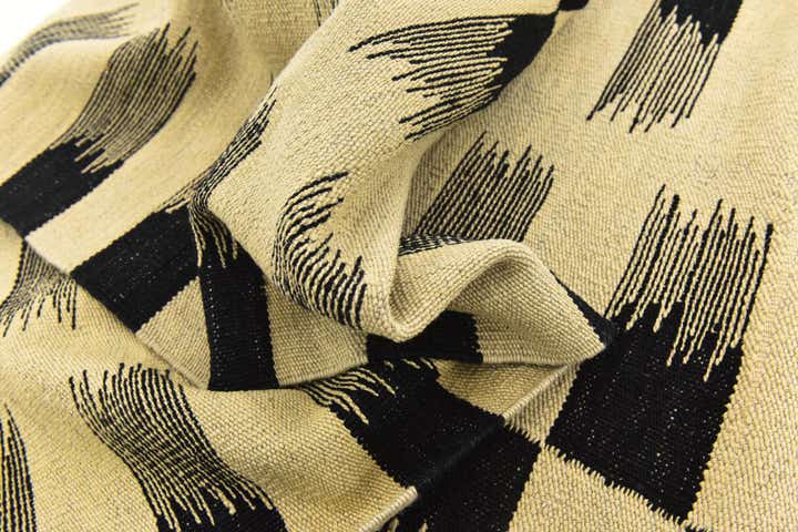6' 2 x 7' 7 Hand Woven Kilim Modern Wool Square Rug