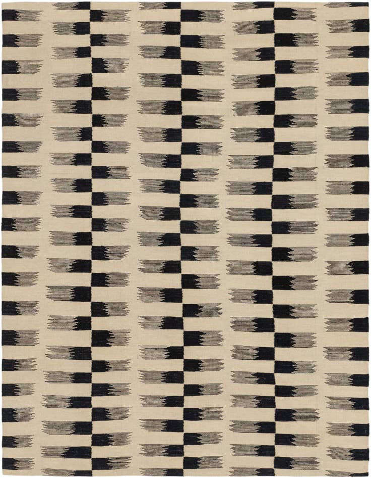 Detail image of 6' 2 x 7' 7 Hand Woven Kilim Modern Wool Square Rug