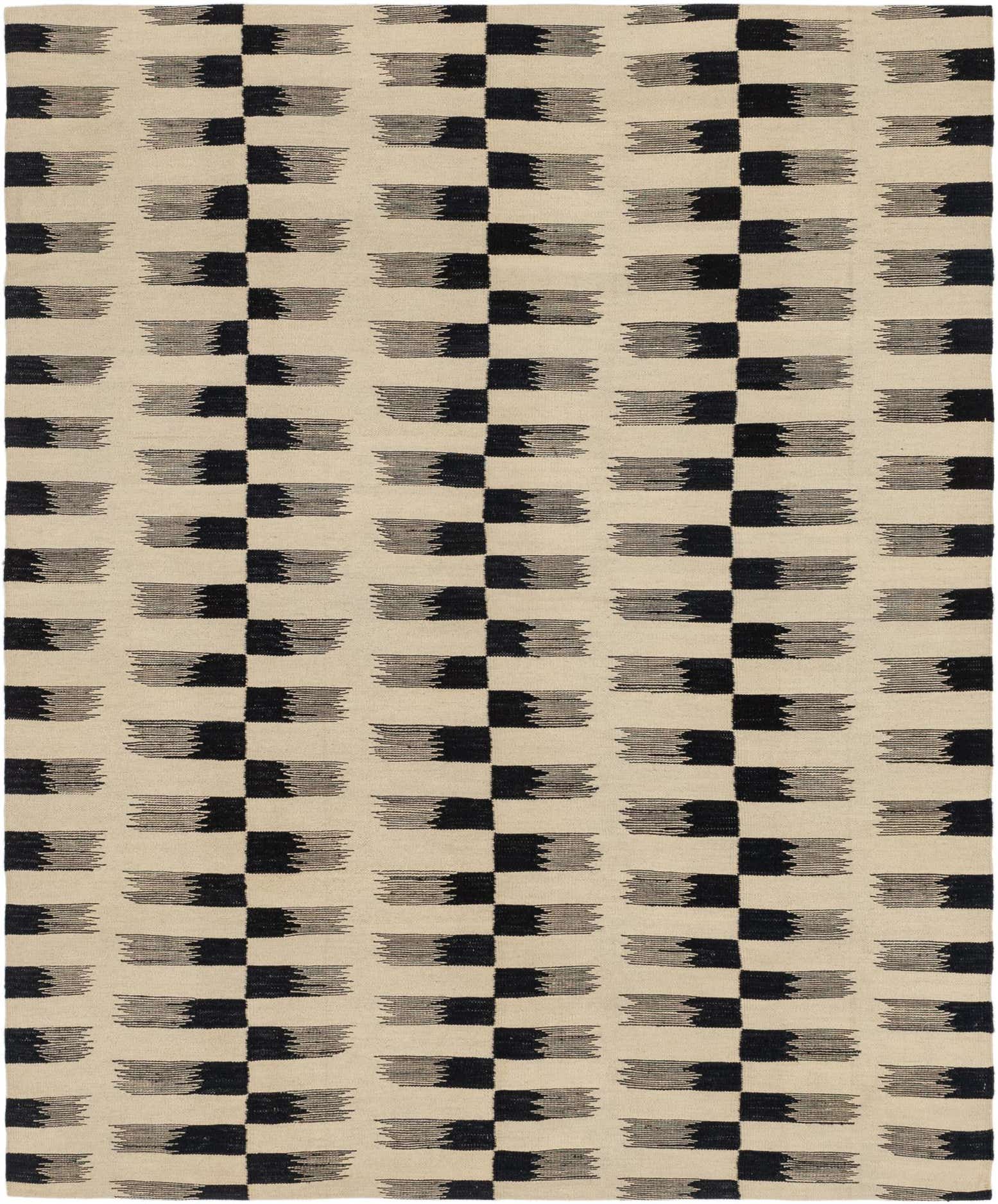 6' 2 x 7' 7 Hand Woven Kilim Modern Wool Square Rug