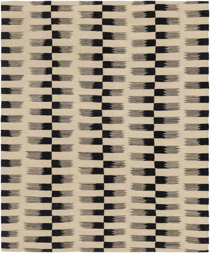 6' 2 x 7' 7 Hand Woven Kilim Modern Wool Square Rug