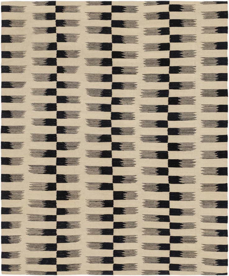 Detail image of 6' 2 x 7' 7 Hand Woven Kilim Modern Wool Square Rug