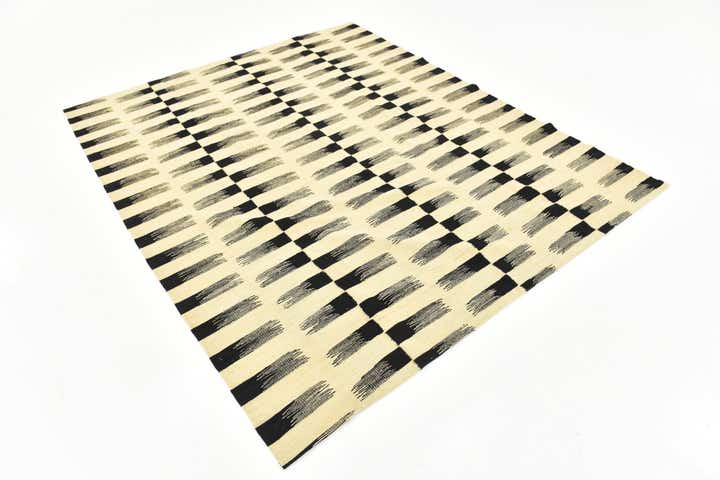 6' x 7' Hand Woven Kilim Modern Wool Square Rug