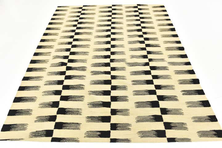 6' x 7' Hand Woven Kilim Modern Wool Square Rug
