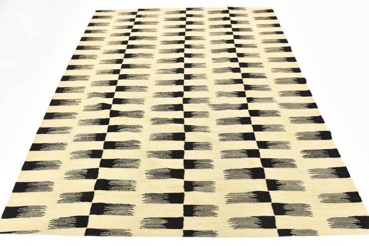 Detail image of 6' x 7' Hand Woven Kilim Modern Wool Square Rug