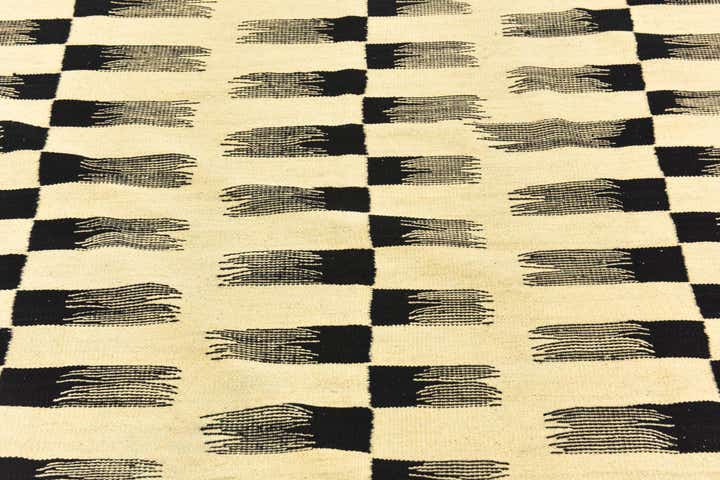 6' x 7' Hand Woven Kilim Modern Wool Square Rug