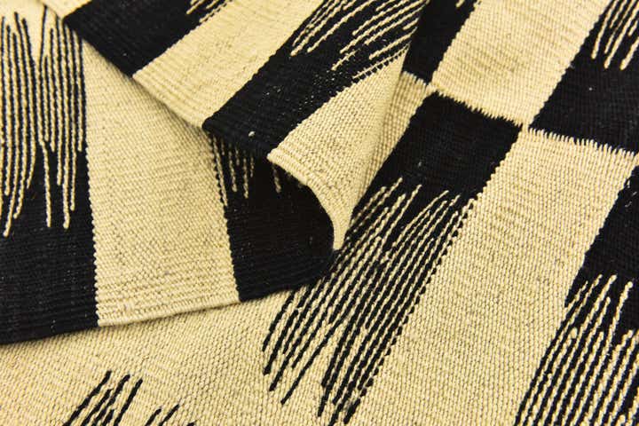 6' x 7' Hand Woven Kilim Modern Wool Square Rug