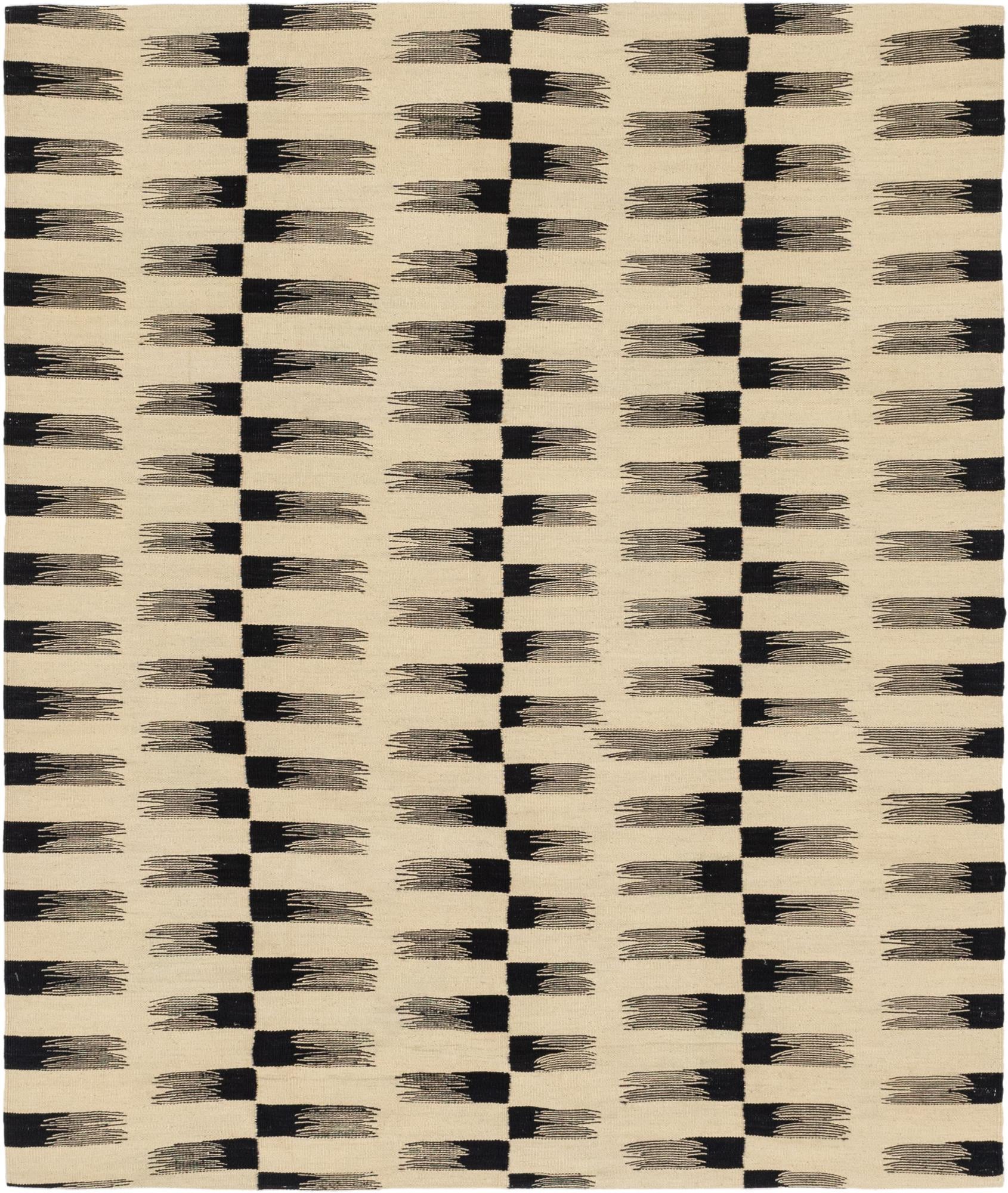 6' x 7' Hand Woven Kilim Modern Wool Square Rug