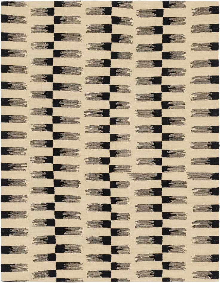Detail image of 6' x 7' Hand Woven Kilim Modern Wool Square Rug