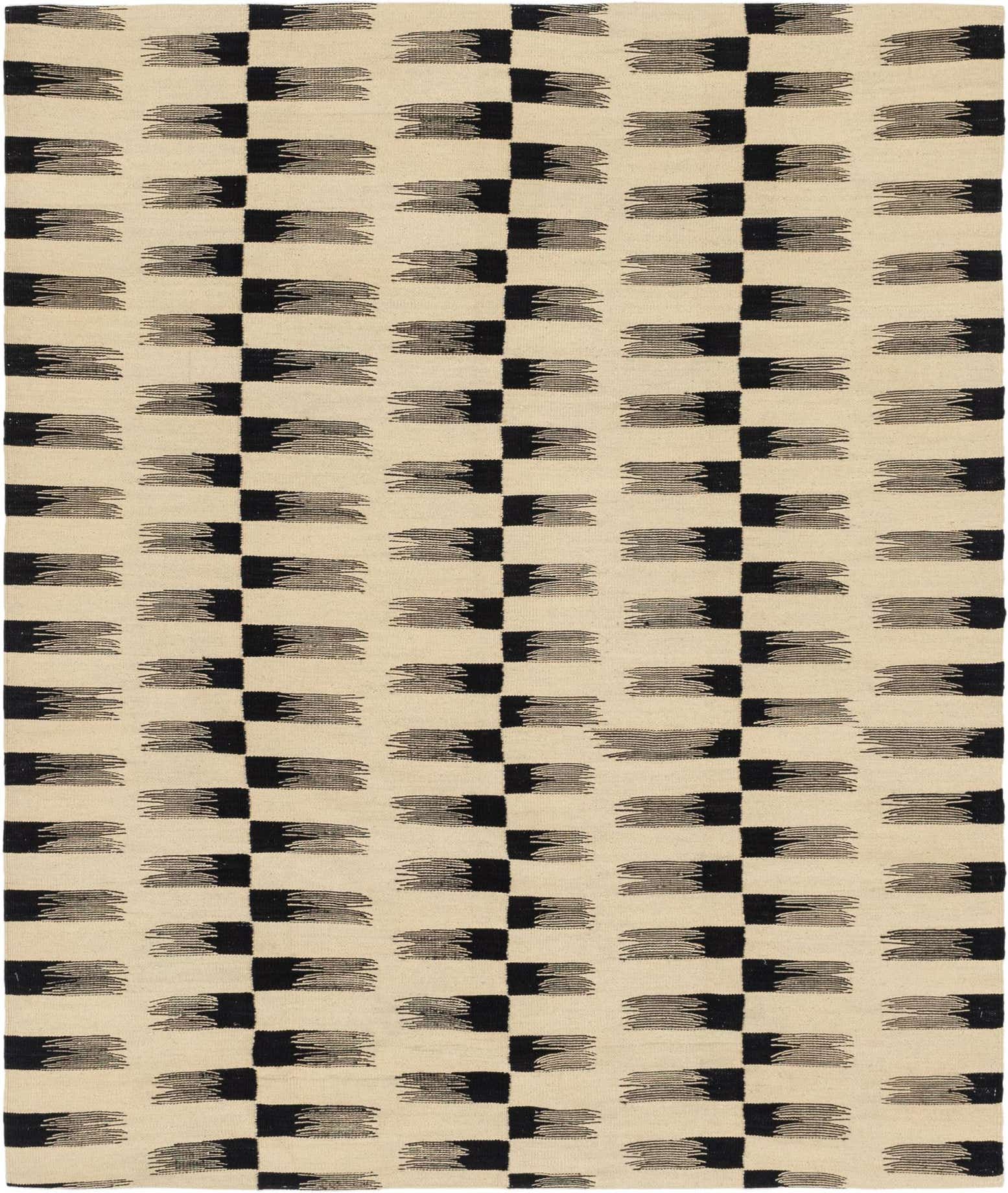 6' x 7' Hand Woven Kilim Modern Wool Square Rug