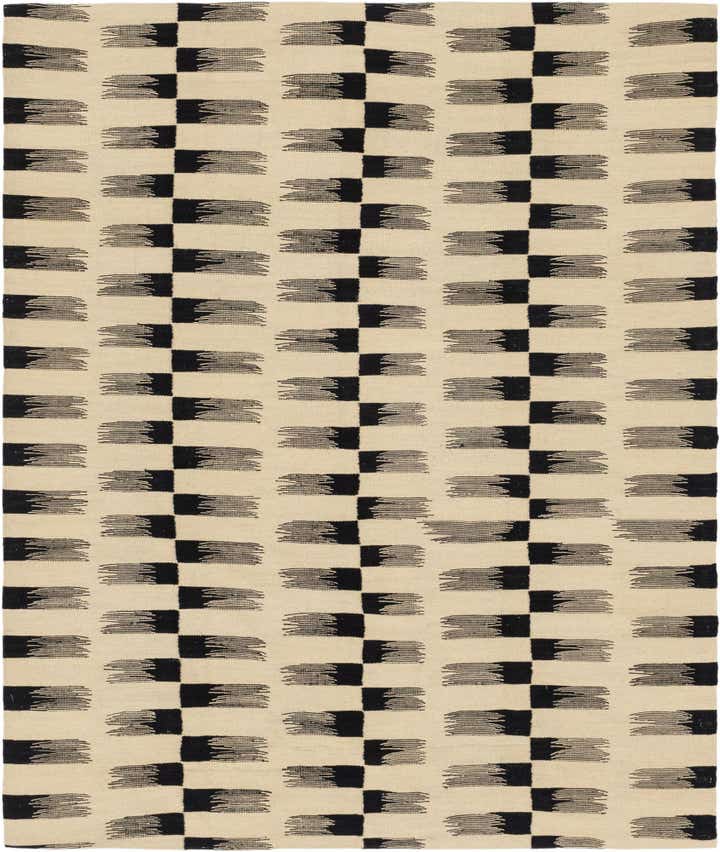 6' x 7' Hand Woven Kilim Modern Wool Square Rug
