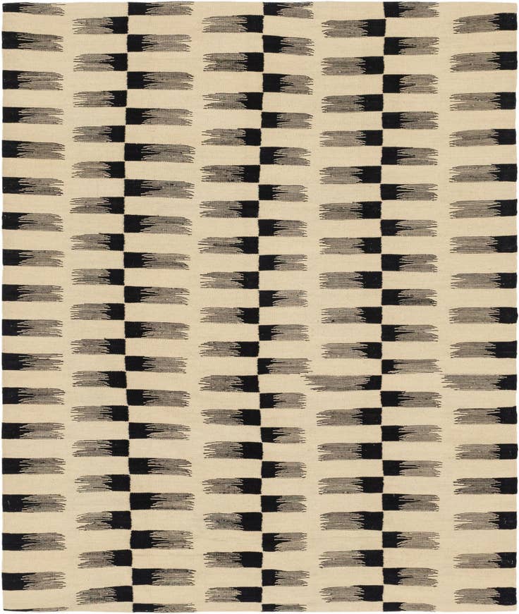 Detail image of 6' x 7' Hand Woven Kilim Modern Wool Square Rug