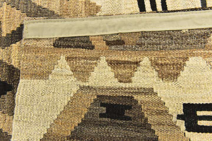 6' x 7' 3 Hand Woven Kilim Modern Wool Square Rug