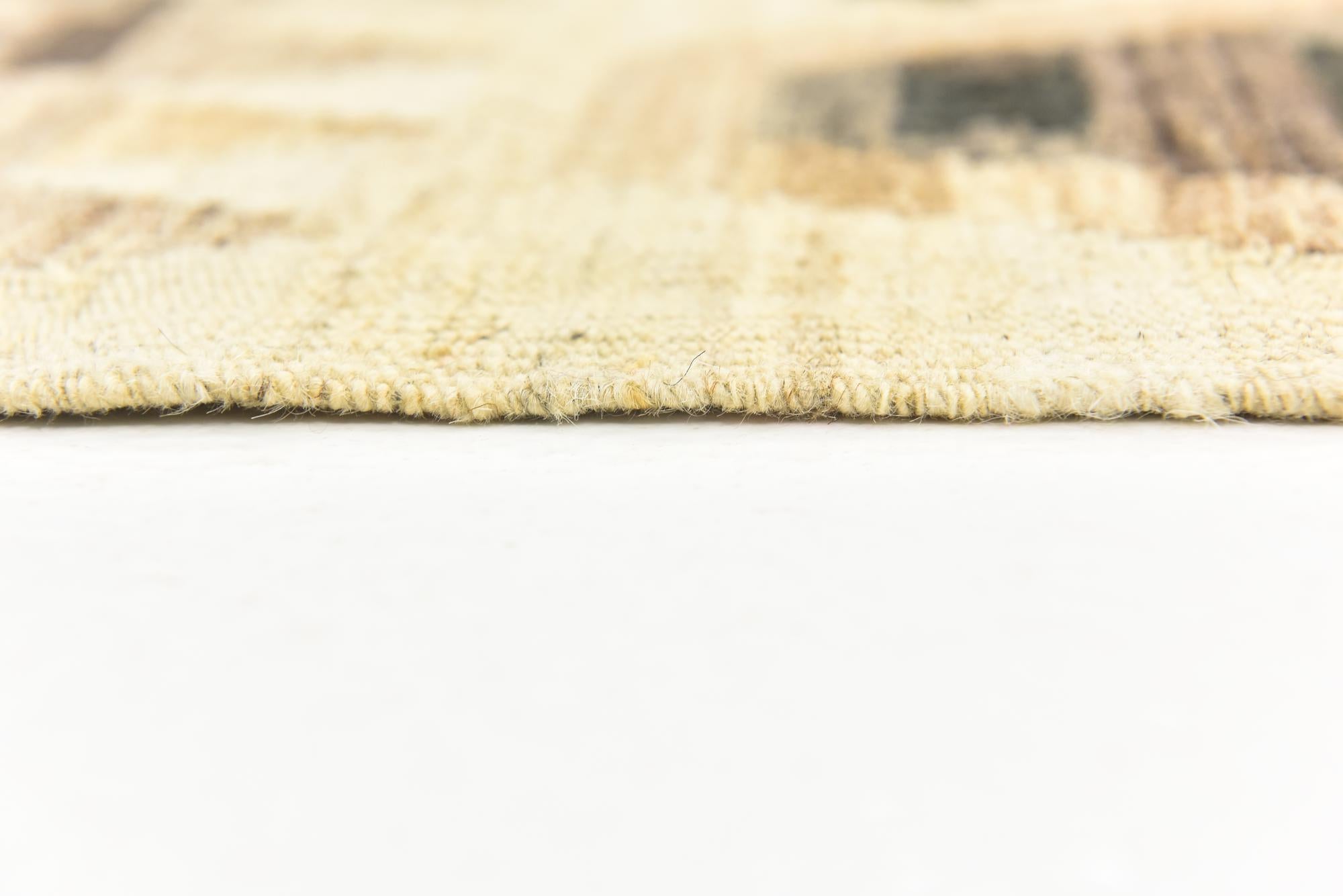 6' x 7' 3 Hand Woven Kilim Modern Wool Square Rug