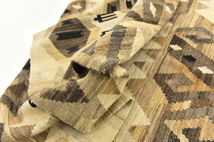6' x 7' 3 Hand Woven Kilim Modern Wool Square Rug