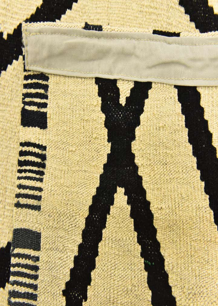 6' x 7' 4 Hand Woven Kilim Modern Wool Square Rug