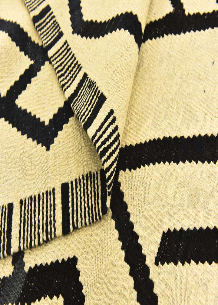 6' x 7' 4 Hand Woven Kilim Modern Wool Square Rug