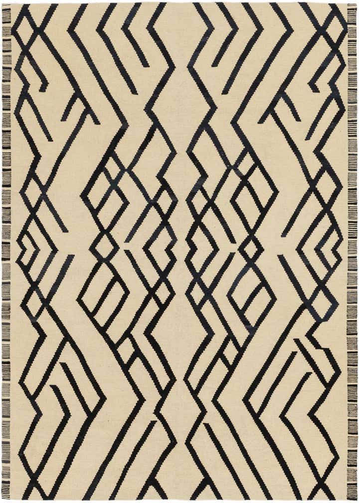 6' x 7' 4 Hand Woven Kilim Modern Wool Square Rug