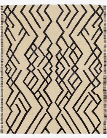 6' x 7' 4 Hand Woven Kilim Modern Wool Square Rug