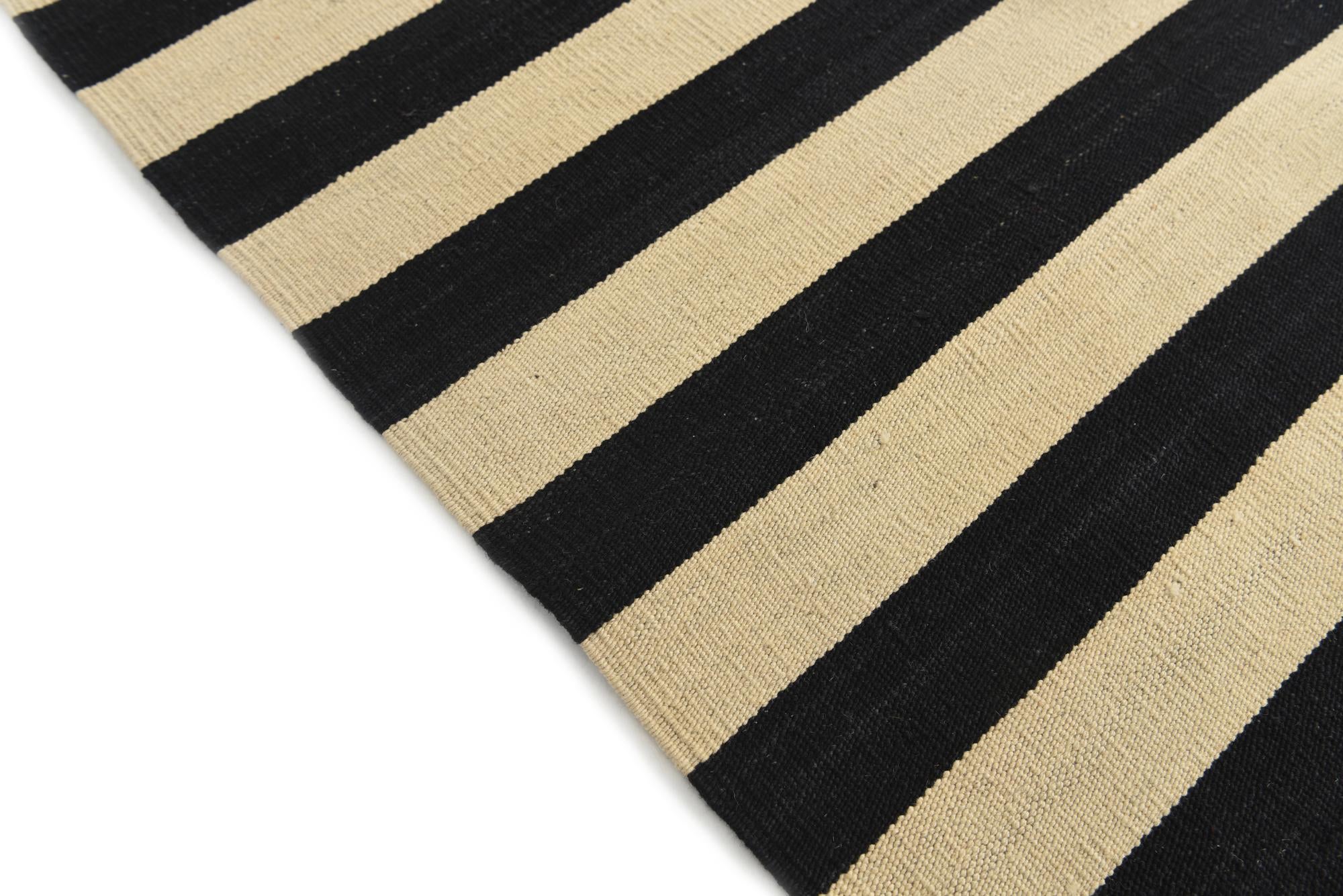 11' x 12' 3 Hand Woven Kilim Modern Wool Square Rug