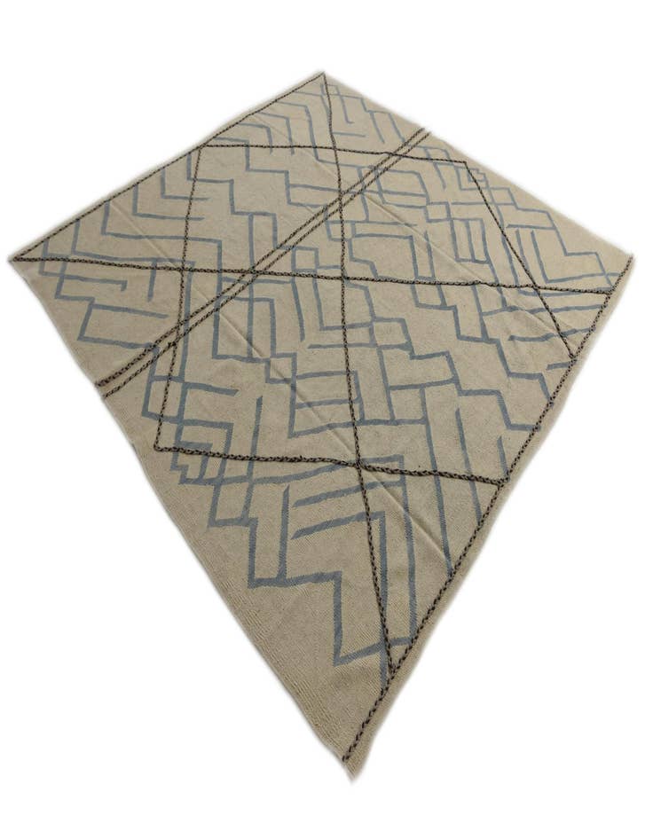 Detail image of 8' 3 x 8' 5  Hand Woven Kilim Modern Wool Square Rug