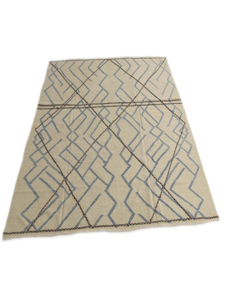 Detail image of 8' 3 x 8' 5  Hand Woven Kilim Modern Wool Square Rug