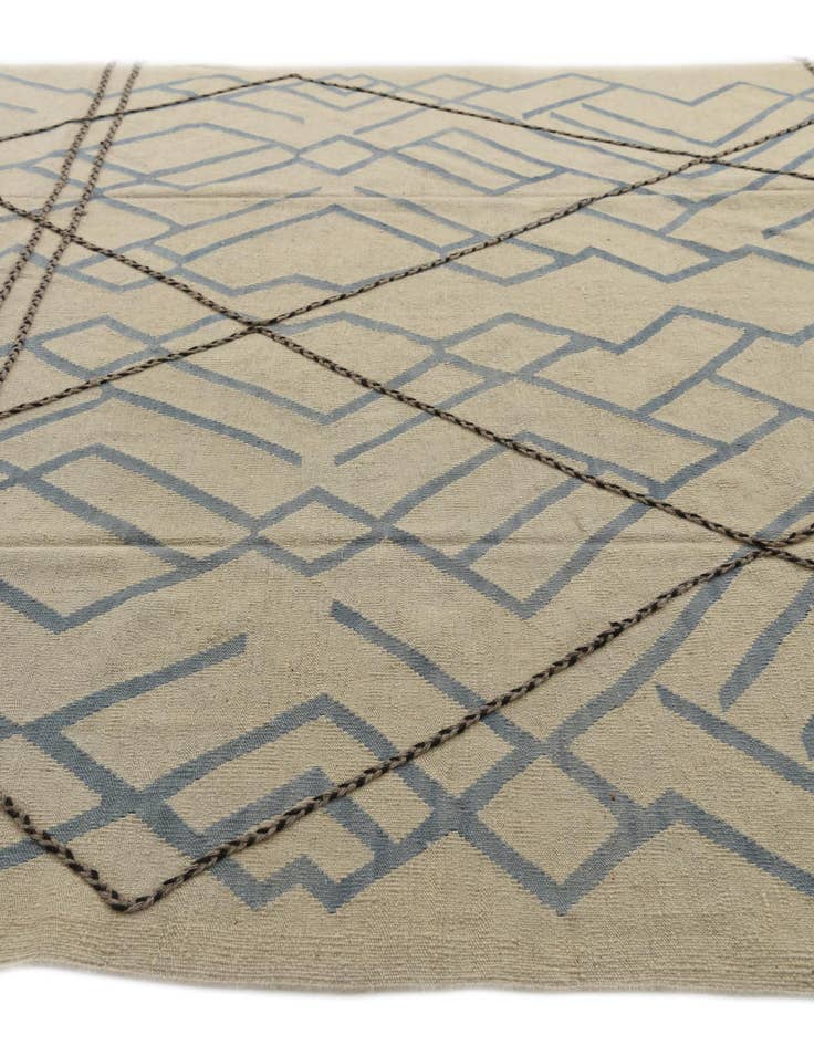 Detail image of 8' 3 x 8' 5  Hand Woven Kilim Modern Wool Square Rug