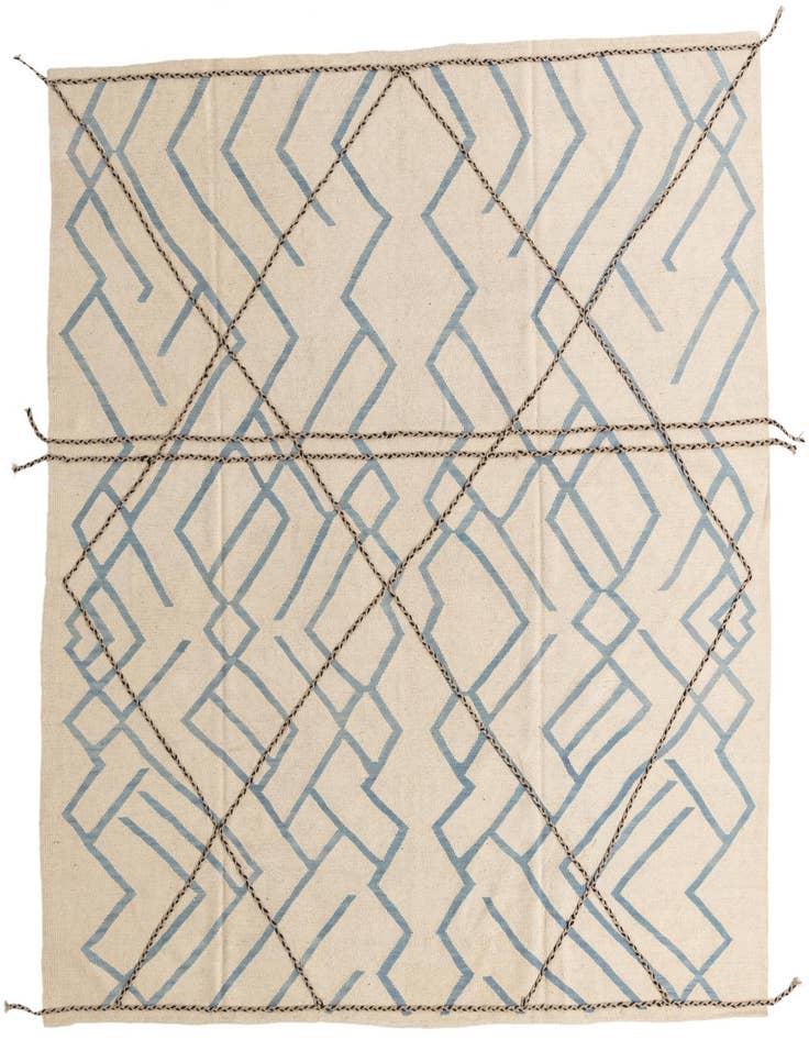 Detail image of 8' 3 x 8' 5 Hand Woven Kilim Modern Wool Square Rug
