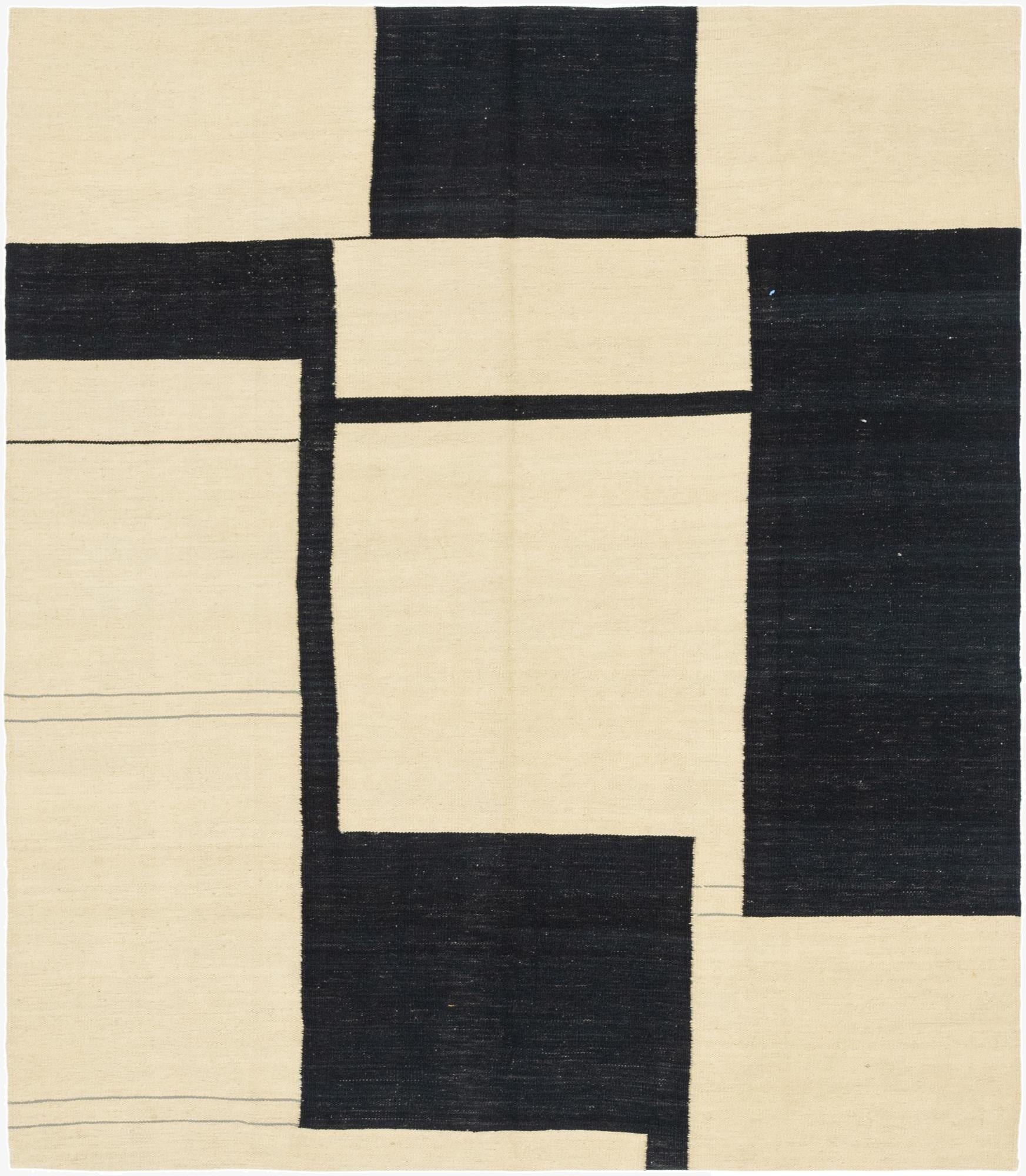 6' x 7'  Hand Woven Kilim Modern Wool Square Rug