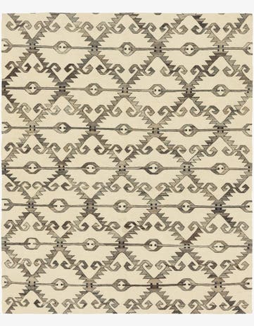 6' 4 x 7' 6 Hand Woven Kilim Modern Wool Square Rug