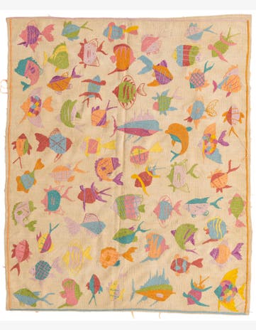 5' x 5' 10 Hand Woven Kilim Suzani Wool Square Rug