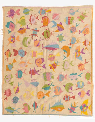 5' x 5' 10 Hand Woven Kilim Suzani Wool Square Rug