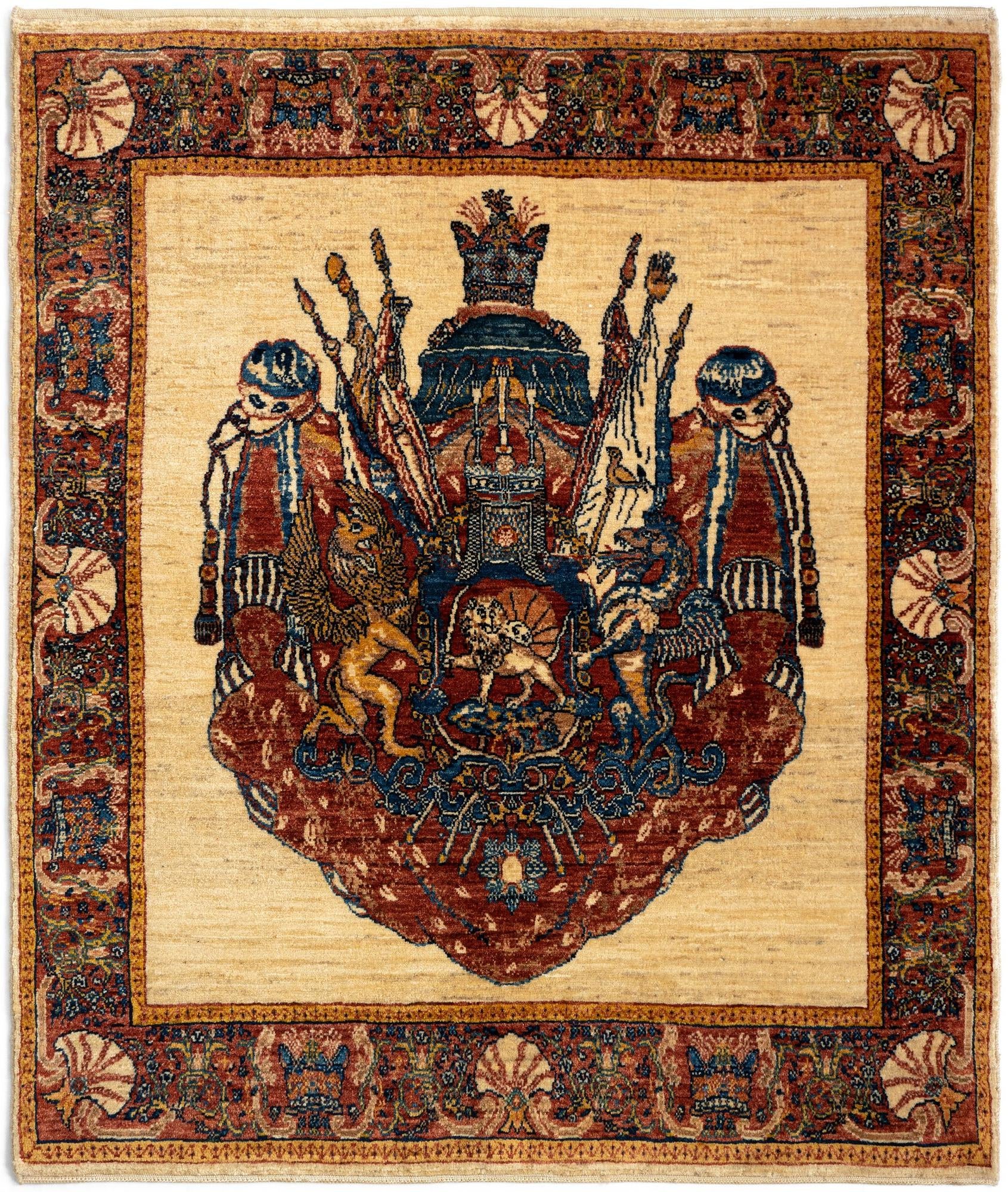 4' 4 x 5' 2 Luribaft Wool Square Rug