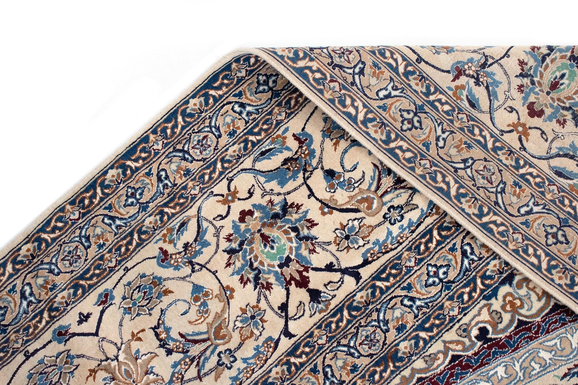 16' 5 x 16' 5 Hand Knotted Nain Persian Square Rug