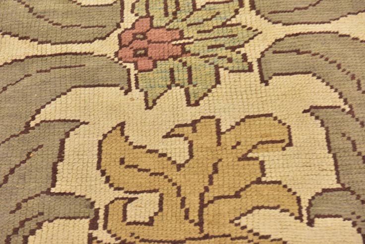 Detail image of 4' 5 x 5' 2 Hand Knotted Oushak Wool Square Rug