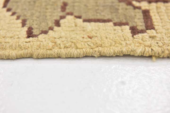 4' 5 x 5' 2 Hand Knotted Oushak Wool Square Rug