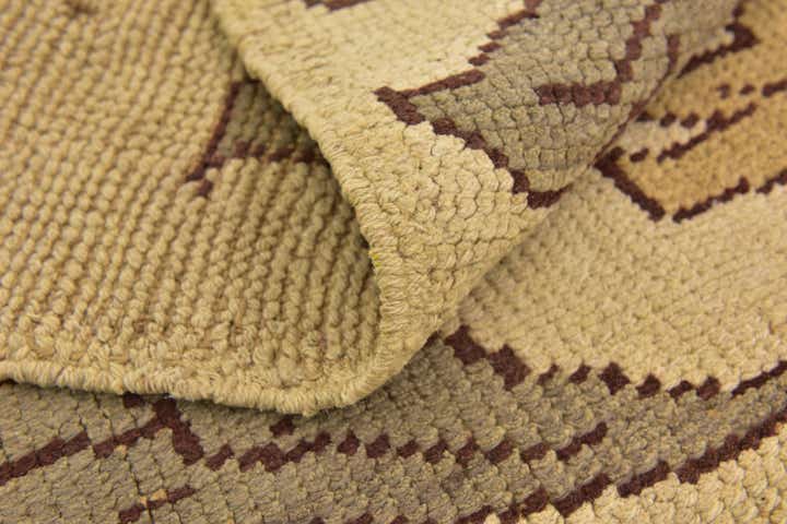 4' 5 x 5' 2 Hand Knotted Oushak Wool Square Rug